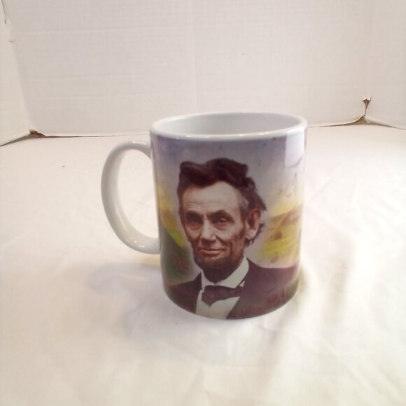 Abraham Lincoln Mug Ceramic Quote Picture 16th President America USA 4" x 3" - Picture 2 of 9